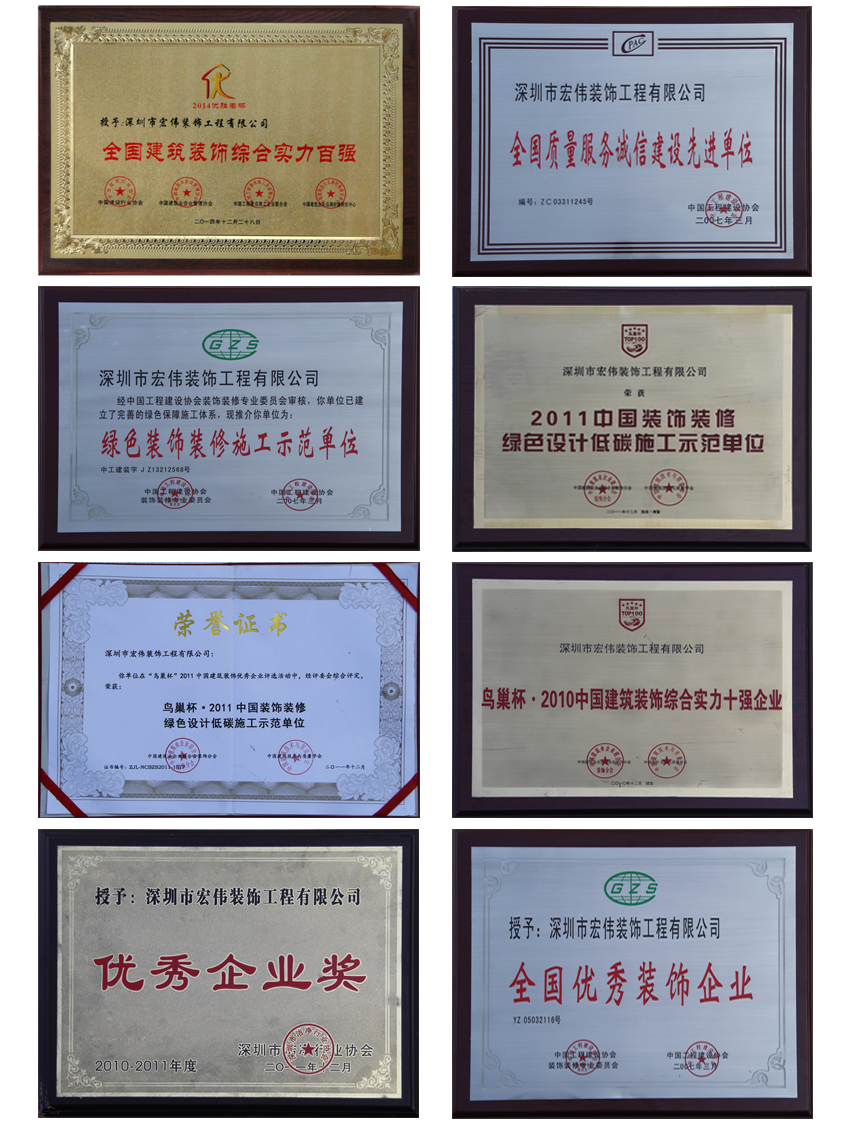宏偉榮譽證書